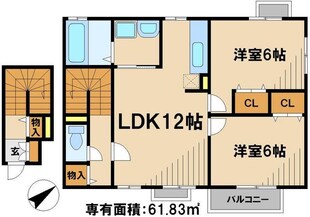 吉野ハイツ３の物件間取画像